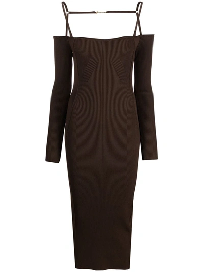 Jacquemus La Robe Sierra Long-sleeve Dress In 990 Black