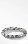 David Yurman Beveled Pavé Black Diamond Sterling Silver Link Bracelet In Black Diamond