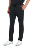 Bugatchi Comfort Drawstring Cotton Pants In Black