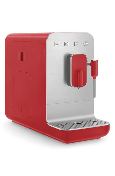 Smeg Automatic Espresso Coffee Machine With Steam Wand In Red