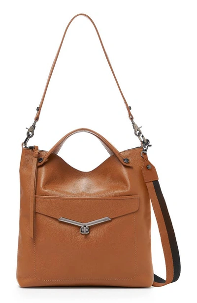 Botkier Valentina Leather Convertible Hobo Bag In Brown
