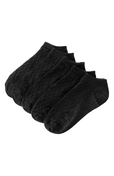Stems Ankle Socks 5-pack In Black