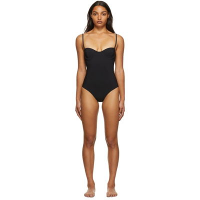 Totême Black One-piece Bra Swimsuit