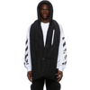 OFF-WHITE BLACK HOODED PUFFER SCARF