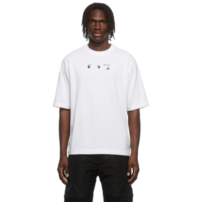 Off-white Arrows-motif Graffiti-print T-shirt In White