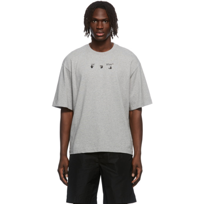 Off-white Arrows Print Short-sleeve T-shirt In Grey