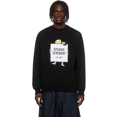 Opening Ceremony Black Light Bulb Print Sweatshirt In Nero