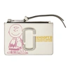 MARC JACOBS WHITE PEANUTS EDITION 'THE SNAPSHOT SNOOPY' ZIP WALLET
