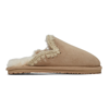 Mou Round Toe Suede Slippers In Camel