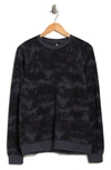 90 Degree By Reflex Terry Brushed Long Sleeve Sweatshirt In P599 Marble Black