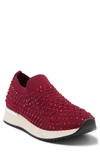 Reaction Kenneth Cole Cameron Embellished Jewel Platform Sneaker In Brick
