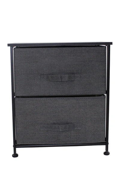 Sorbus Black 2 Drawer Chest Dresser