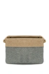 Sorbus Grey Twill Storage Basket In Grey