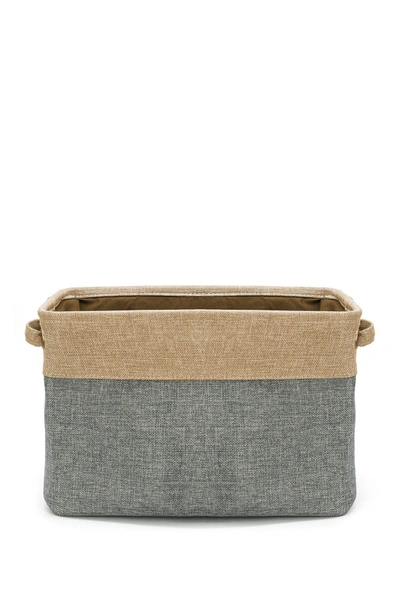 Sorbus Grey Twill Storage Basket