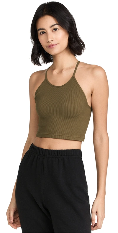 Fp Movement By Free People Cropped Run Tank In Army Moss