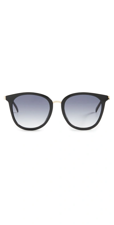 Le Specs Laf2128433 Bandore Round-frame Polycarbonate Sunglasses In Black