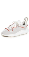 Y-3 Shiku Run Low-top Sneakers In Lighbrown/white/bolorange