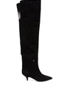 Patrizia Pepe Suede Over-knee Boots In Black