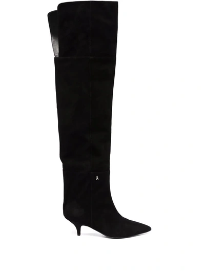 Patrizia Pepe Suede Over-knee Boots In Black
