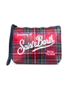 Mc2 Saint Barth Ali Checked Clutch Bag In Rot