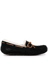 Ugg Dakota Womens Suede Shearling Lined Moccasin Slippers In Schwarz