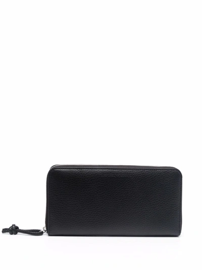 Emporio Armani Debossed-logo Wallet In Schwarz