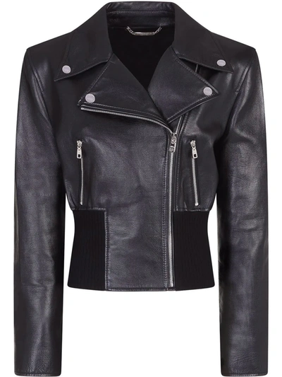 Dolce & Gabbana Double-breasted Biker Jacket In Black