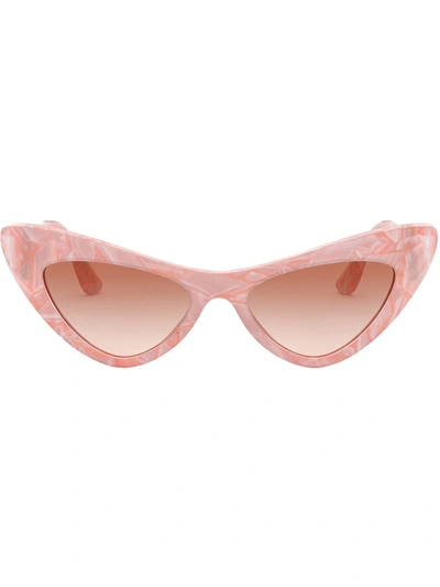 Dolce & Gabbana Dg Logo Cat-eye Frame Sunglasses In Pink