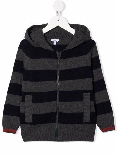 Knot Kids' Stripe-print Hooded Jacket In Grey
