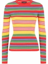 Dolce & Gabbana Horizontal-stripe Knitted Top In Red