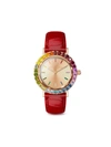 Dolce & Gabbana Iris Crystal-embellished 34mm In Red