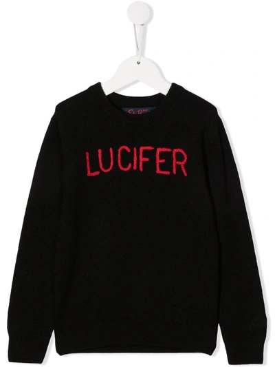 Mc2 Saint Barth Kids' Lucifer Jumper In Black
