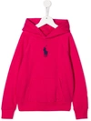 Polo Ralph Lauren Polo Pony-motif Cotton Hoodie In Pink