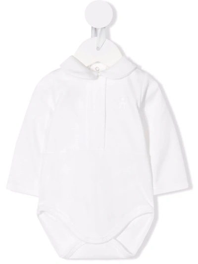 Le Bebé Enfant Babies' Peter Pan-collar Cotton Bodysuit In White