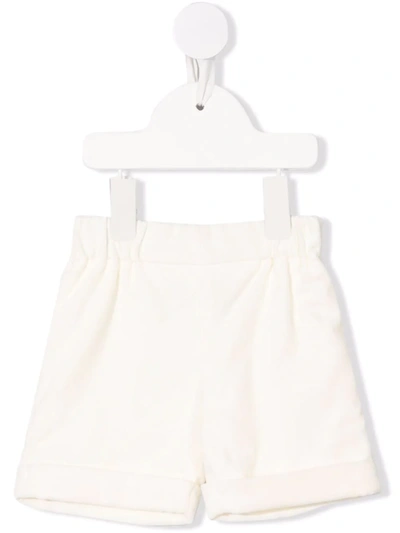 La Stupenderia Babies' Elasticated-waist Slip-on Shorts In White
