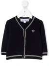 Tartine Et Chocolat Embroidered-logo Cashmere Cardigan In Blue