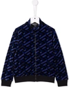 VERSACE LA GRECA MONOGRAM CHENILLE JACKET