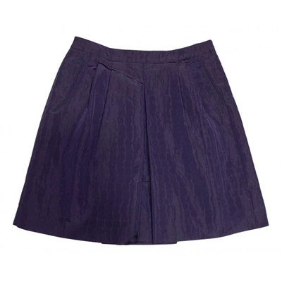 Pre-owned Prada Silk Mid-length Skirt In Purple