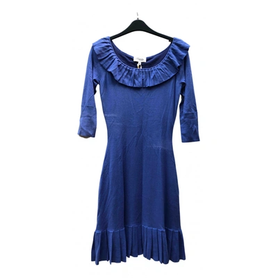 Pre-owned Temperley London Silk Mid-length Dress In Blue