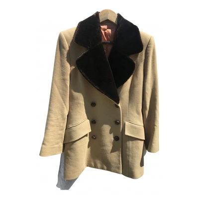 Pre-owned Hobbs Cashmere Coat In Camel
