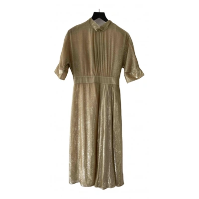 Pre-owned Prada Mid-length Dress In Gold