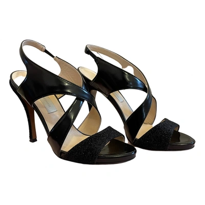 Pre-owned L'autre Chose Leather Sandals In Black