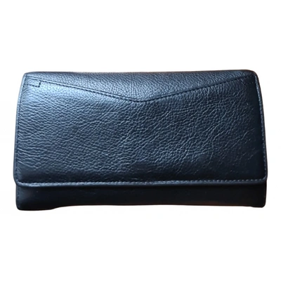 Pre-owned Fossil Leather Wallet In Black