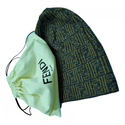 Pre-owned Fendi Wool Cap In Grey