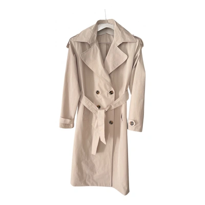 Pre-owned Rebecca Trench Coat In Beige