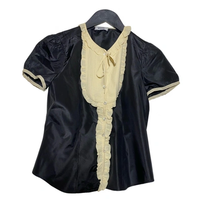 Pre-owned Moschino Silk Blouse In Black
