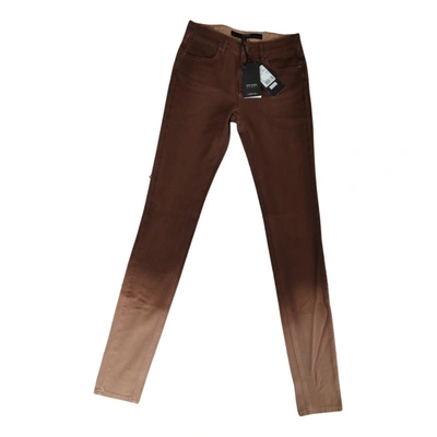 Pre-owned Escada Slim Pants In Brown