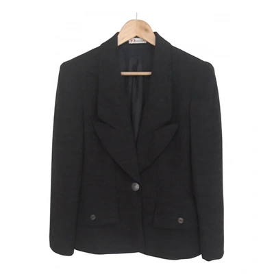 Pre-owned Karl Lagerfeld Wool Suit Jacket In Anthracite
