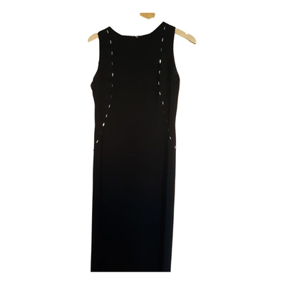 Pre-owned Claude Montana Maxi Dress In Black