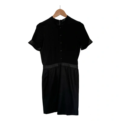 Pre-owned The Kooples Wool Mini Dress In Black
